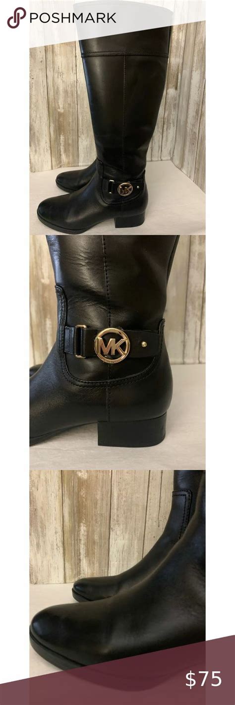 michael kors harland riding boots|michael kors adjustable buckle boots.